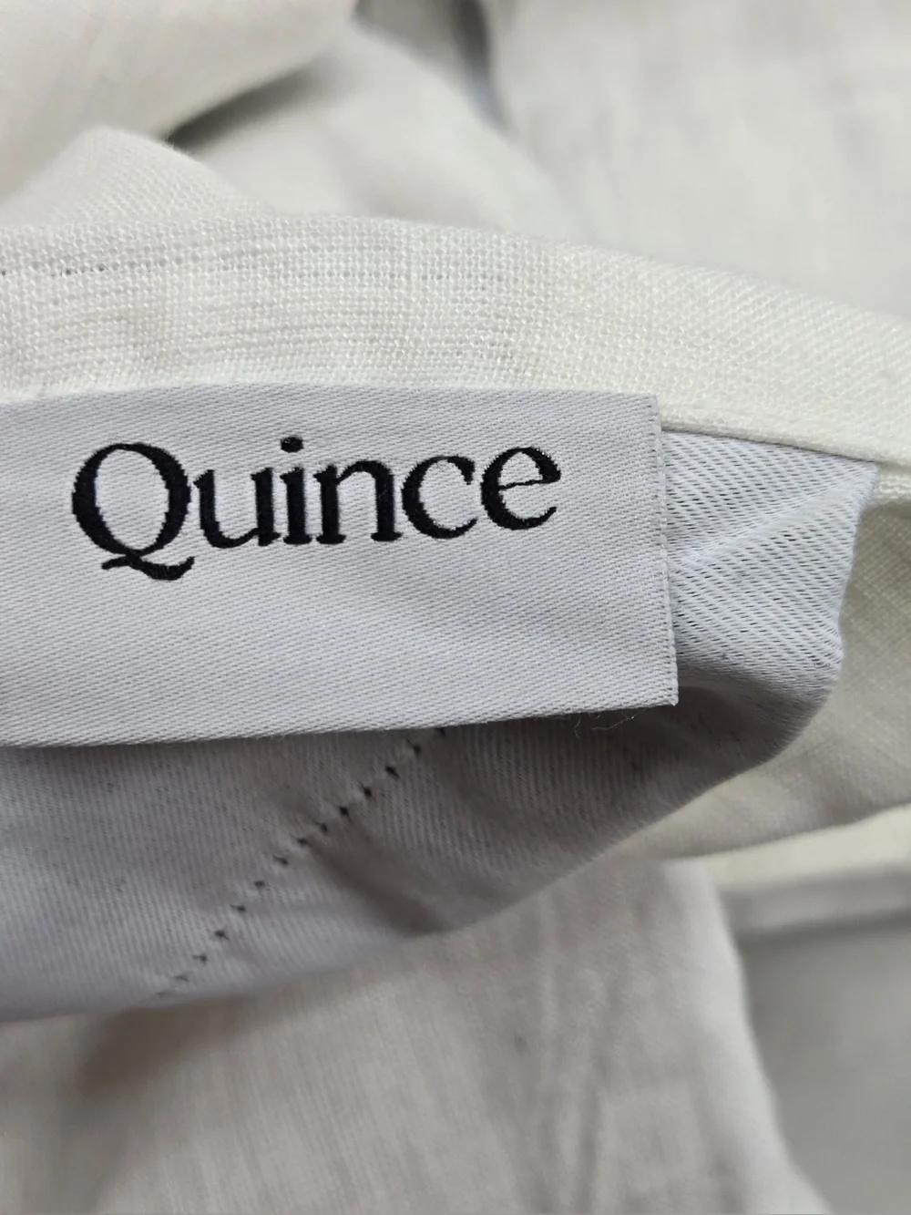 QUINCE Set Of 2 48x96 European Linen True Blackout Curtains White 0467